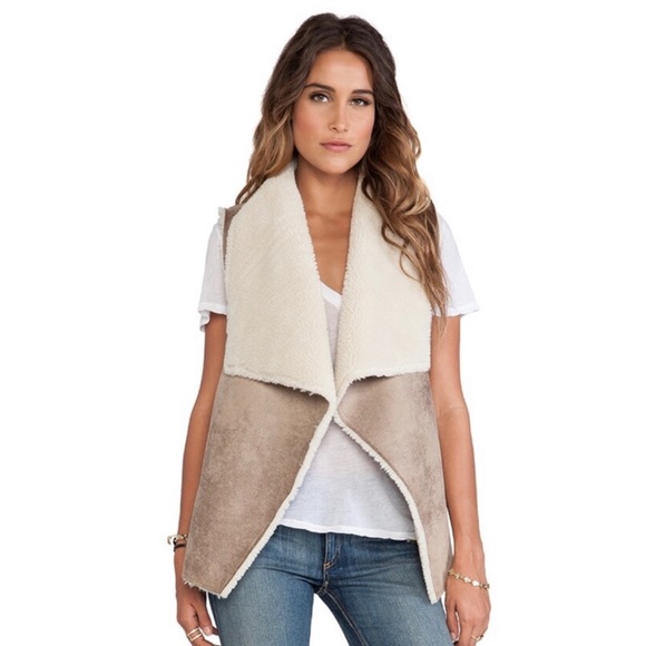 Velvet Graham & Spencer Faux Suede/Shearling Vest (Sz S) - Picture 2 of 16